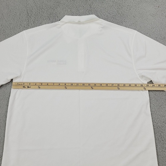 Nike Polo Shirt Mens Large White Dri-Fit Golf Swoosh Coral Gables Hospital Logo - Picture 11 of 15